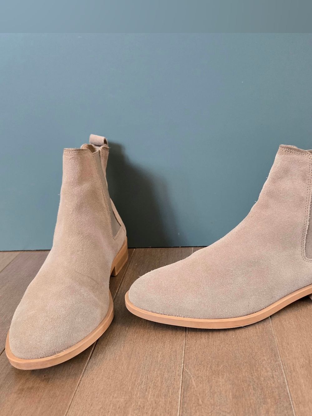 Grey Suede Chelsea Ankle Boots UK 6 / US 8 Minimal Classic